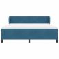 Preview: Boxspringbett mit Matratze Dunkelblau 180x200 cm Samt