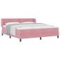 Preview: Boxspringbett mit Matratze Rosa 180x200 cm Samt