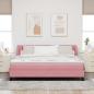 Preview: Boxspringbett mit Matratze Rosa 180x200 cm Samt