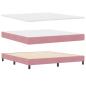 Preview: Boxspringbett mit Matratze Rosa 180x200 cm Samt