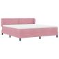 Preview: Boxspringbett mit Matratze Rosa 180x200 cm Samt