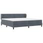 Preview: Boxspringbett mit Matratze Dunkelgrau 200x200 cm Samt