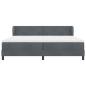 Preview: Boxspringbett mit Matratze Dunkelgrau 200x200 cm Samt