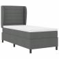Preview: Boxspringbett mit Matratze Dunkelgrau 90x200 cm Stoff