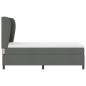 Preview: Boxspringbett mit Matratze Dunkelgrau 90x200 cm Stoff
