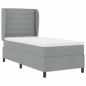 Preview: Boxspringbett mit Matratze Hellgrau 100x200 cm Stoff