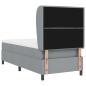 Preview: Boxspringbett mit Matratze Hellgrau 100x200 cm Stoff
