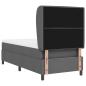 Preview: Boxspringbett mit Matratze Dunkelgrau 100x200 cm Stoff