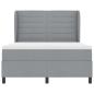 Preview: ARDEBO.de - Boxspringbett mit Matratze Hellgrau 140x190 cm Stoff