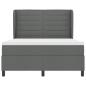 Preview: Boxspringbett mit Matratze Dunkelgrau 140x190 cm Stoff