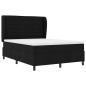 Preview: Boxspringbett mit Matratze Schwarz 140x190 cm Stoff
