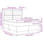 Preview: Boxspringbett mit Matratze Hellgrau 140x200 cm Stoff