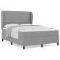 Preview: Boxspringbett mit Matratze Hellgrau 140x200 cm Stoff