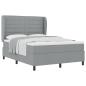 Preview: Boxspringbett mit Matratze Hellgrau 140x200 cm Stoff