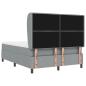 Preview: Boxspringbett mit Matratze Hellgrau 140x200 cm Stoff