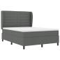 Preview: Boxspringbett mit Matratze Dunkelgrau 140x200 cm Stoff
