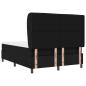Preview: Boxspringbett mit Matratze Schwarz 140x200 cm Stoff