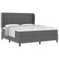 Preview: Boxspringbett mit Matratze Dunkelgrau 180 x 200 cm Stoff