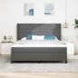 Preview: Boxspringbett mit Matratze Dunkelgrau 180 x 200 cm Stoff