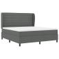 Preview: Boxspringbett mit Matratze Dunkelgrau 180 x 200 cm Stoff