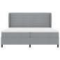 Preview: Boxspringbett mit Matratze Hellgrau 200x200 cm Stoff