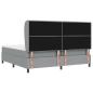 Preview: Boxspringbett mit Matratze Hellgrau 200x200 cm Stoff