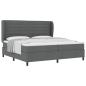 Preview: Boxspringbett mit Matratze Dunkelgrau 200x200 cm Stoff