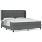 Preview: Boxspringbett mit Matratze Dunkelgrau 200x200 cm Stoff
