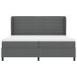 Preview: Boxspringbett mit Matratze Dunkelgrau 200x200 cm Stoff