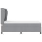 Preview: Boxspringbett mit Matratze Hellgrau 80x200 cm Stoff