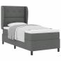 Preview: Boxspringbett mit Matratze Dunkelgrau 80x200 cm Stoff