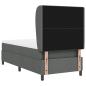 Preview: Boxspringbett mit Matratze Dunkelgrau 80x200 cm Stoff
