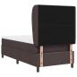 Preview: Boxspringbett mit Matratze Dunkelbraun 80x200 cm Stoff