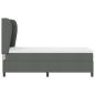 Preview: Boxspringbett mit Matratze Dunkelgrau 90x190 cm Stoff