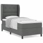 Preview: Boxspringbett mit Matratze Dunkelgrau 90x200 cm Stoff