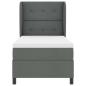 Preview: Boxspringbett mit Matratze Dunkelgrau 90x200 cm Stoff