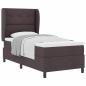 Preview: Boxspringbett mit Matratze Dunkelbraun 90x200 cm Stoff