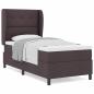 Preview: Boxspringbett mit Matratze Dunkelbraun 90x200 cm Stoff