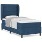 Preview: Boxspringbett mit Matratze Blau 90x200 cm Stoff