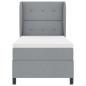 Preview: Boxspringbett mit Matratze Hellgrau 100x200 cm Stoff
