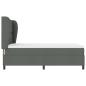 Preview: Boxspringbett mit Matratze Dunkelgrau 140x190 cm Stoff