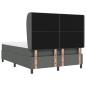 Preview: Boxspringbett mit Matratze Dunkelgrau 140x190 cm Stoff