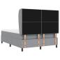 Preview: Boxspringbett mit Matratze Hellgrau 140x200 cm Stoff