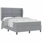 Preview: Boxspringbett mit Matratze Hellgrau 160x200 cm Stoff