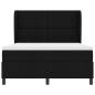 Preview: Boxspringbett mit Kopfteil Schwarz 160 x 200 cm Stoff