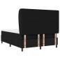 Preview: Boxspringbett mit Kopfteil Schwarz 160 x 200 cm Stoff
