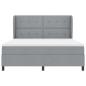 Preview: Boxspringbett mit Matratze Hellgrau 180x200 cm Stoff