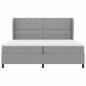 Preview: Boxspringbett mit Matratze Hellgrau 200x200 cm Stoff