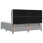 Preview: Boxspringbett mit Matratze Hellgrau 200x200 cm Stoff