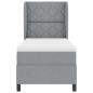 Preview: Boxspringbett mit Matratze Hellgrau 80x200 cm Stoff